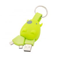 USB nabíjací redukcia - kľúčenka na Micro USB a Lightning IOS (Apple)