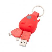 USB nabíjací redukcia - kľúčenka na Micro USB a Lightning IOS (Apple)
