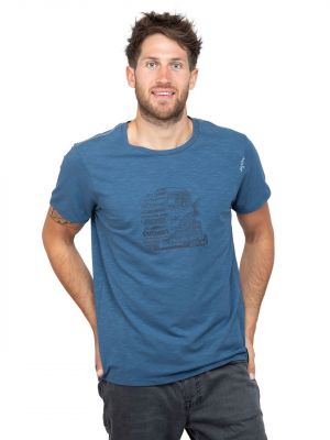 Lettering Bus Men T-Shirt Dark Blue