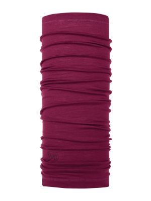 Merino wool Buff Lightweight- Solid Raspberry (slim fit)