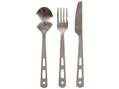 Knife Fork Spoon Set - Titanium