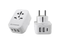 World to Europe Travel Adaptor with USB (& USB C)