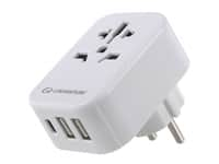 World to Europe Travel Adaptor with USB (& USB C)