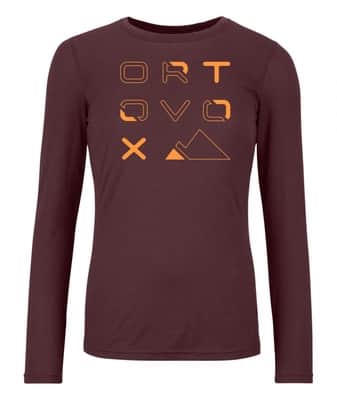 185 Merino Brand Outline Long Sleeve Women's