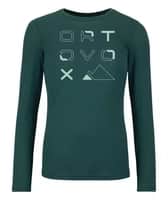 185 Merino Brand Outline Long Sleeve Women's