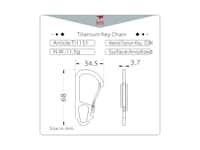 Titanium Carabiner Standart - 60 mm