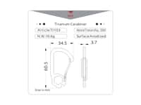 Titanium Carabiner 12 - 60 mm