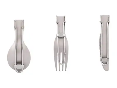 Titanov� pr�bor Titanium Folding Cutlery Set